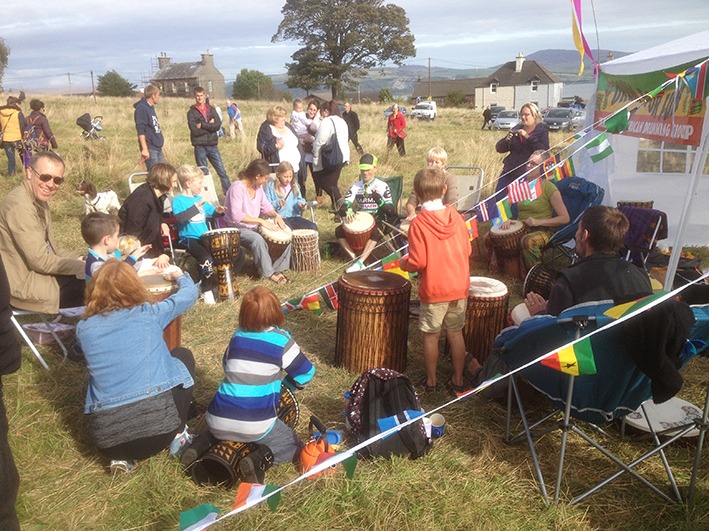drumming in field